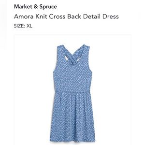 MARKET & SPRUCE Zamora Knit Cross-Back Dress, XL